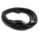 Кабель Extradigital USB 2.0 AM/BM, 5m, 26 AWG, One Ferrite
